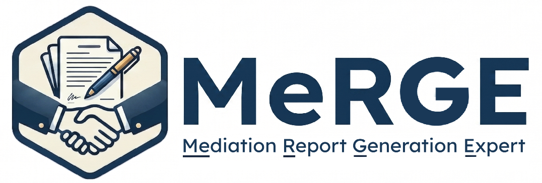 MeRGE — Mediation Report Generation Expert