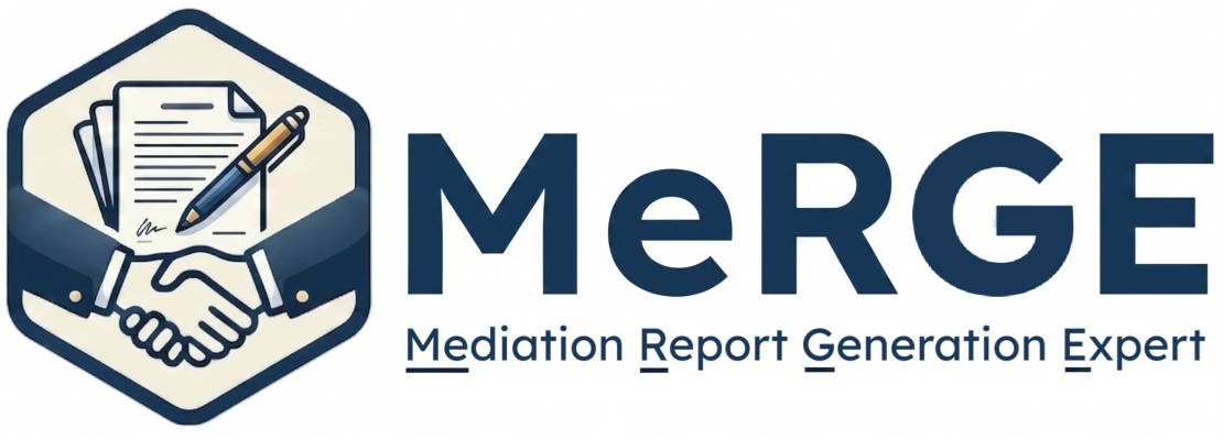 MeRGE — Mediation Report Generation Expert